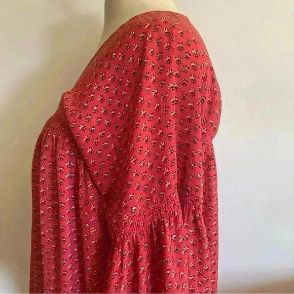 GAP Women's Small Red Flowy Shirt - Picture 4 of 7